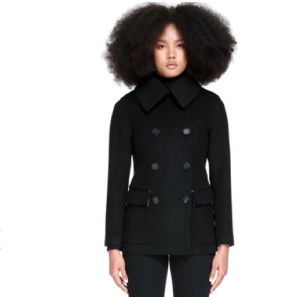 Mackage Black Pea Coat